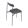 China Metal frame with wooden bacrest dining chair Factory
